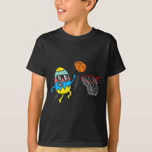 Easter Egg Playing Basketball Cute Sports Men Boys T-Shirt