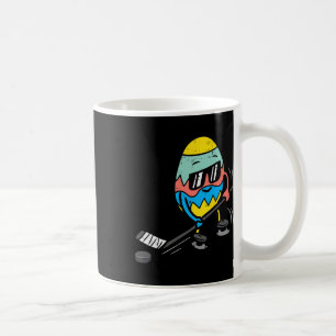 Easter Egg Playing Ice Hockey Cute Sports Men Boys Coffee Mug