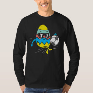 Easter Egg Playing Soccer Cute Football Sport Men T-Shirt