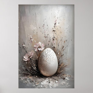 Easter Egg Print, Spring Vintage Easter Egg Poster