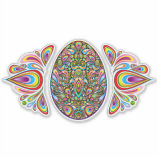 Easter Egg Psychedelic Design Kids Organic T-Shirt