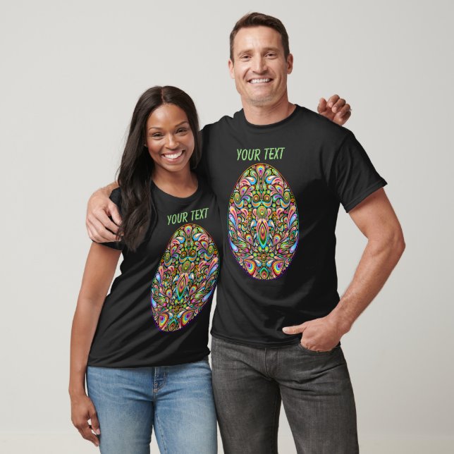 Easter Egg Psychedelic Design Kids Organic T-Shirt (Unisex)