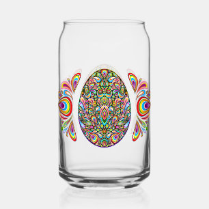 Easter Egg Psychedelic Design Kids Organic T-Shirt Can Glass
