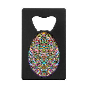 Easter Egg Psychedelic Design Kids Organic T-Shirt Credit Card Bottle Opener