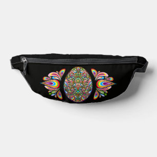 Easter Egg Psychedelic Design Kids Organic T-Shirt Fanny Pack