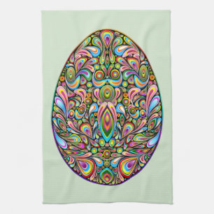 Easter Egg Psychedelic Design Kids Organic T-Shirt Kitchen Towel