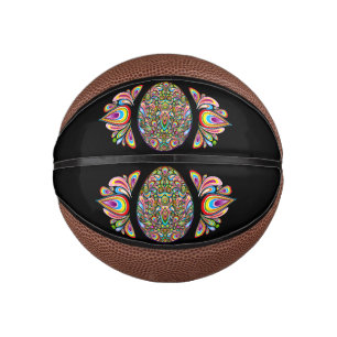 Easter Egg Psychedelic Design Kids Organic T-Shirt Mini Basketball