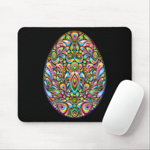 Easter Egg Psychedelic Design Kids Organic T-Shirt Mouse Pad