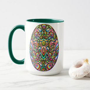 Easter Egg Psychedelic Design Kids Organic T-Shirt Mug