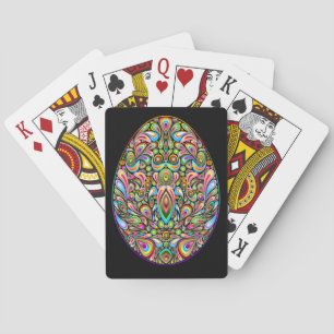 Easter Egg Psychedelic Design Kids Organic T-Shirt Playing Cards