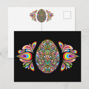 Easter Egg Psychedelic Design Kids Organic T-Shirt Postcard