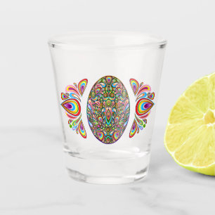 Easter Egg Psychedelic Design Kids Organic T-Shirt Shot Glass