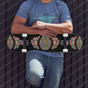 Easter Egg Psychedelic Design Kids Organic T-Shirt Skateboard