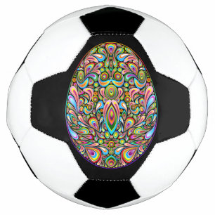 Easter Egg Psychedelic Design Kids Organic T-Shirt Soccer Ball