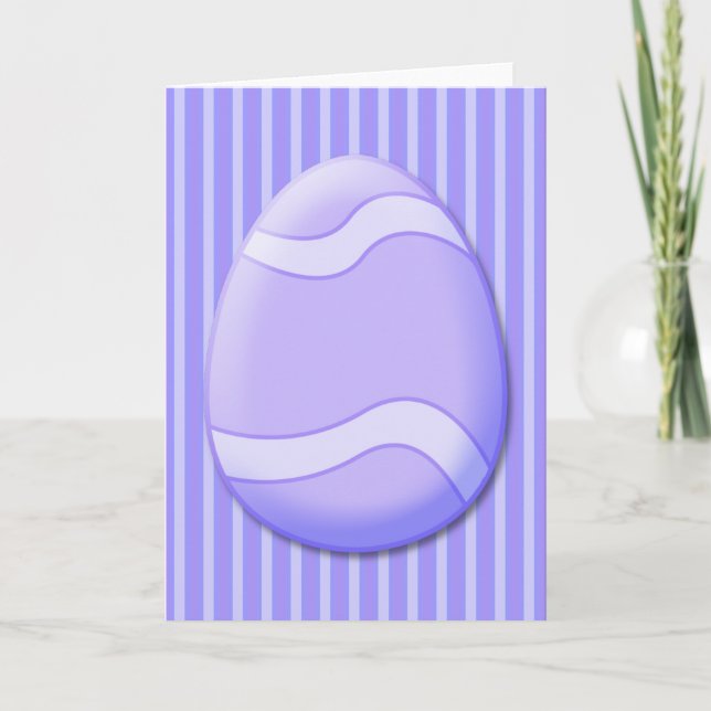 Easter Egg (Purple) Greeting Card (Front)