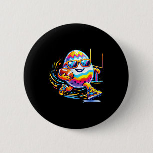 Easter egg quarterback funny football boys kids 2 inch round button