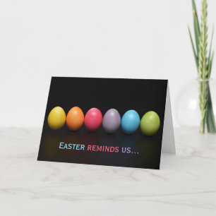 Easter Egg Rainbow Colours of Love Holiday Card
