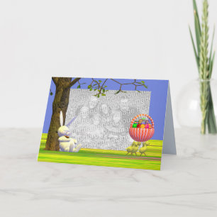 Easter Egg Robbers (photo frame) Holiday Card