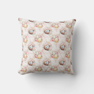 Easter Egg Seamless Fabric – Pastel Cute Throw Pillow