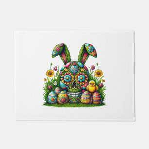 Easter Egg Skull Shirt Bunny’s Basket Skeleton Tee Doormat