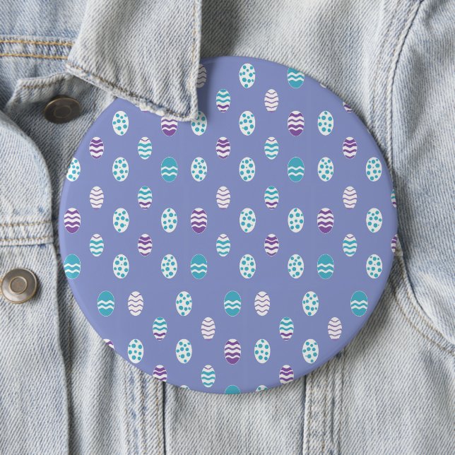 Easter egg/spring pastel  6 inch round button (In Situ)