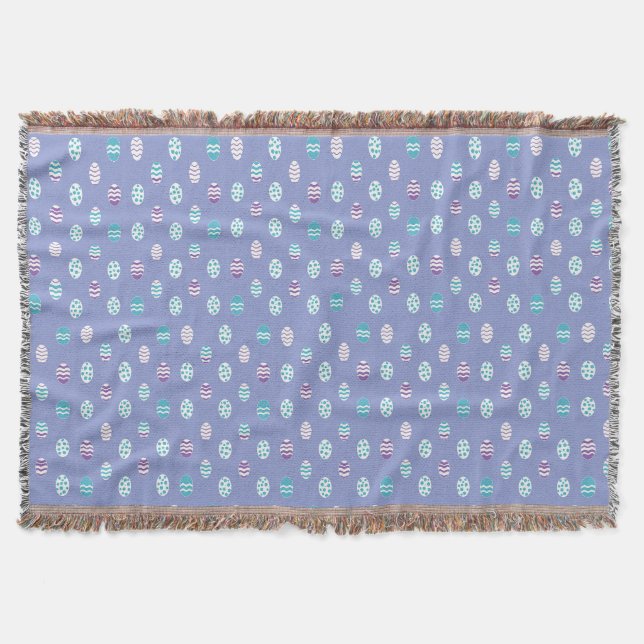 Easter egg/spring pastel  throw blanket (Front)