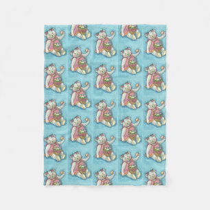 EASTER EGG TEDDY BEAR FLEECE BLANKET SM
