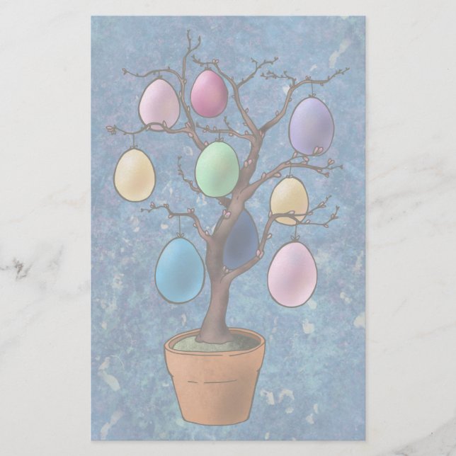 Easter Egg Tree Stationery (Front)
