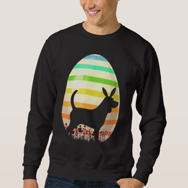 Easter Egg Vintage Style Beagle Dog Easter Sweatshirt (Front)