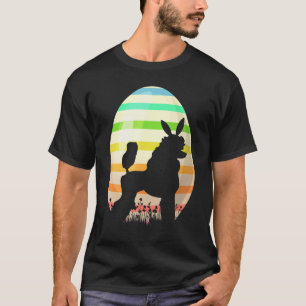 Easter Egg Vintage Style Standard Poodle Dog Easte T-Shirt