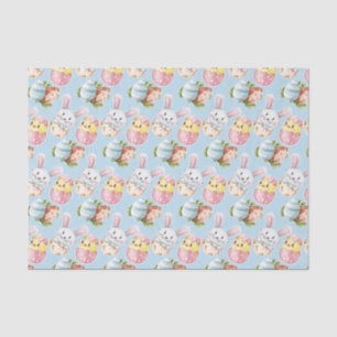 Easter Egg Watercolor Spring Bunny & Chick Tissue Paper