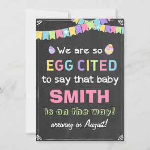 Easter Eggcited Pregnancy Reveal Announcement