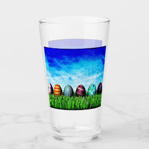 Easter Eggs All In A Row Glass