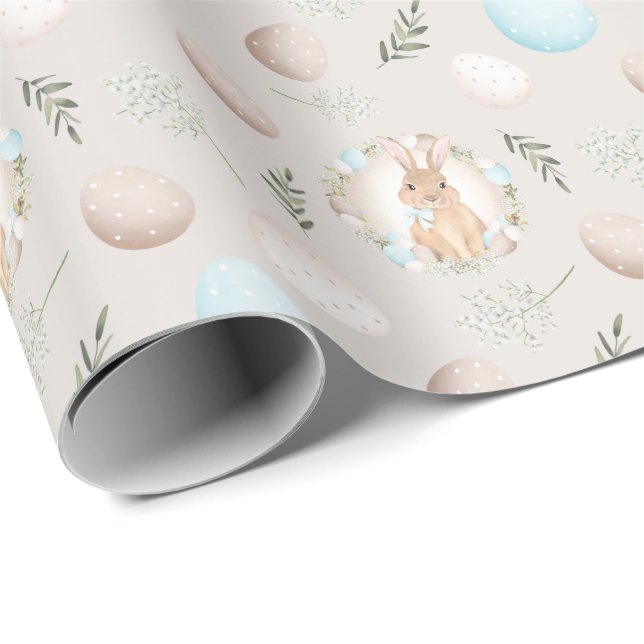 Easter Eggs and Bunny Wrapping Paper (Roll Corner)