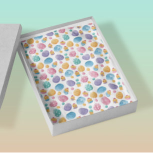 Easter Eggs and Chicks Pattern   Pastels Colours   Tissue Paper