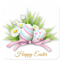 Easter eggs and daisy