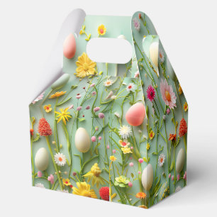 Easter Eggs and Flowers Favor Box