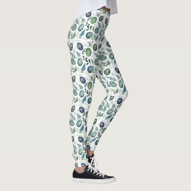 Easter Eggs and Foliage Leggings (Right)