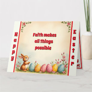 Easter Eggs And Little Rabbit Popular Collection Card