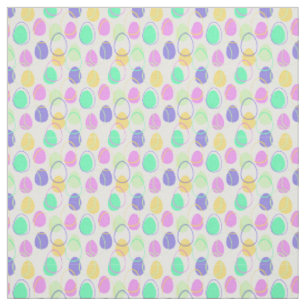 Easter Eggs and Outlines Fabric