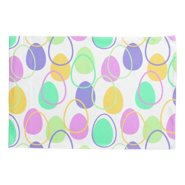 Easter Eggs and Outlines  Pillowcase (Back)