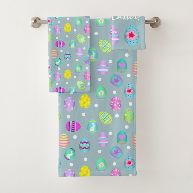 Easter Eggs Bath Towel Set (Insitu)