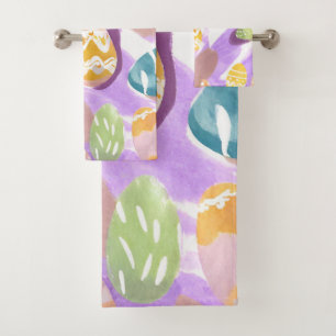 easter eggs bath towel set