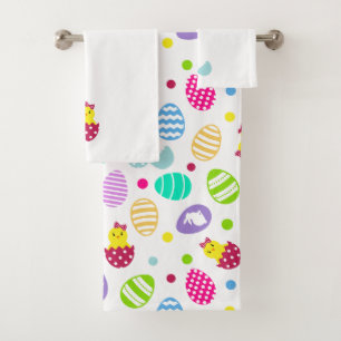 Easter Eggs Bath Towel Set