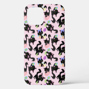 Easter Eggs Black Cat Pet Animal Lover Cat Owner iPhone 12 Case
