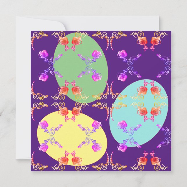 Easter Eggs Blank Card (Front)