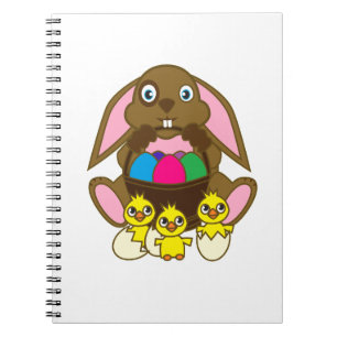 Easter Eggs Bunny Notebook