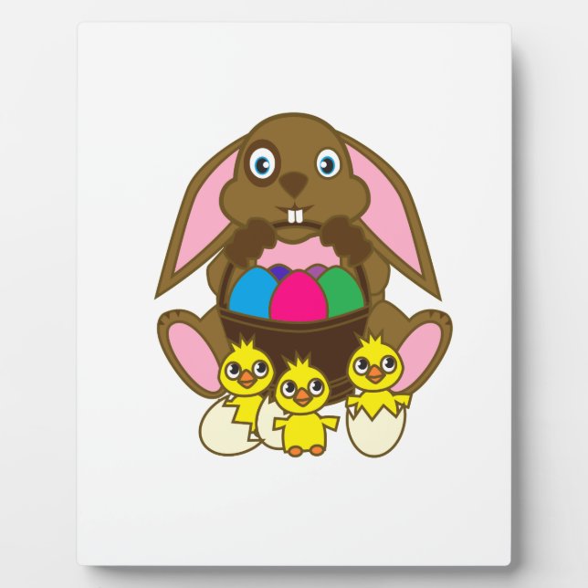 Easter Eggs Bunny Plaque (Front)