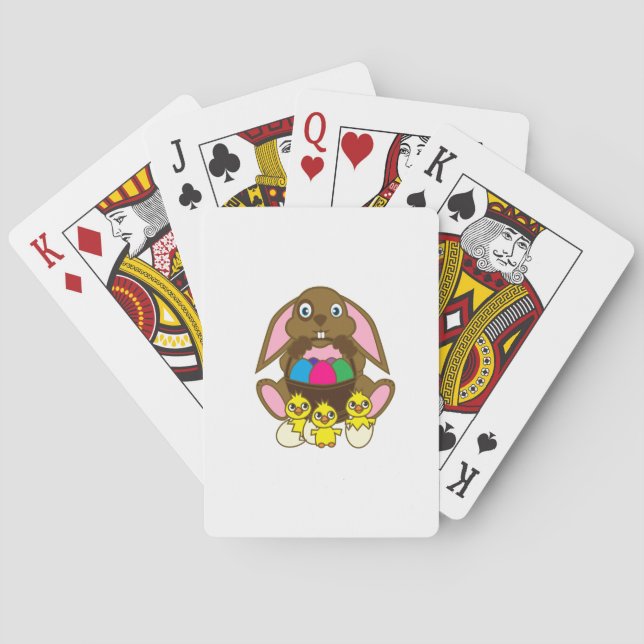 Easter Eggs Bunny Playing Cards (Back)