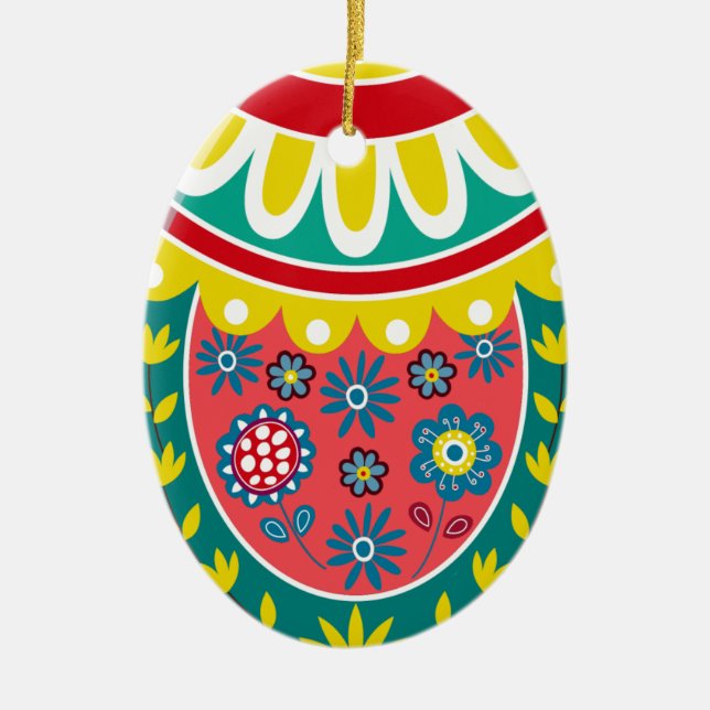 Easter Eggs Ceramic Ornament (Front)